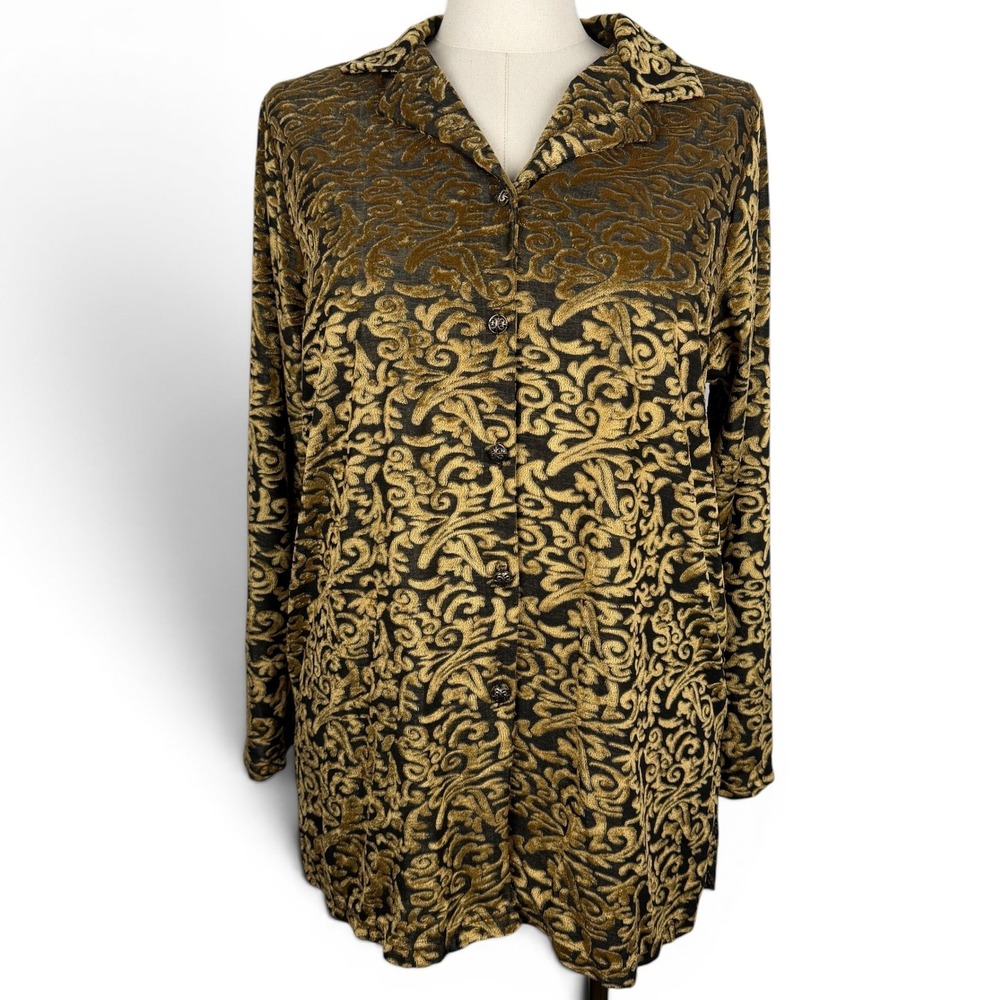 Vintage Diane‎ Von Furstenberg Velvet Burnout 1X Baroque Old Money Art History
